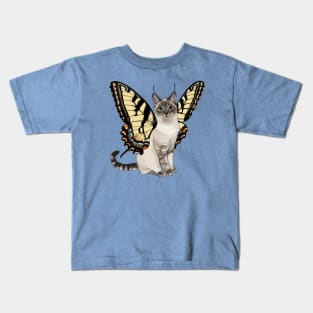 Eastern Tiger Swallowtail Flitter Kitty Kids T-Shirt